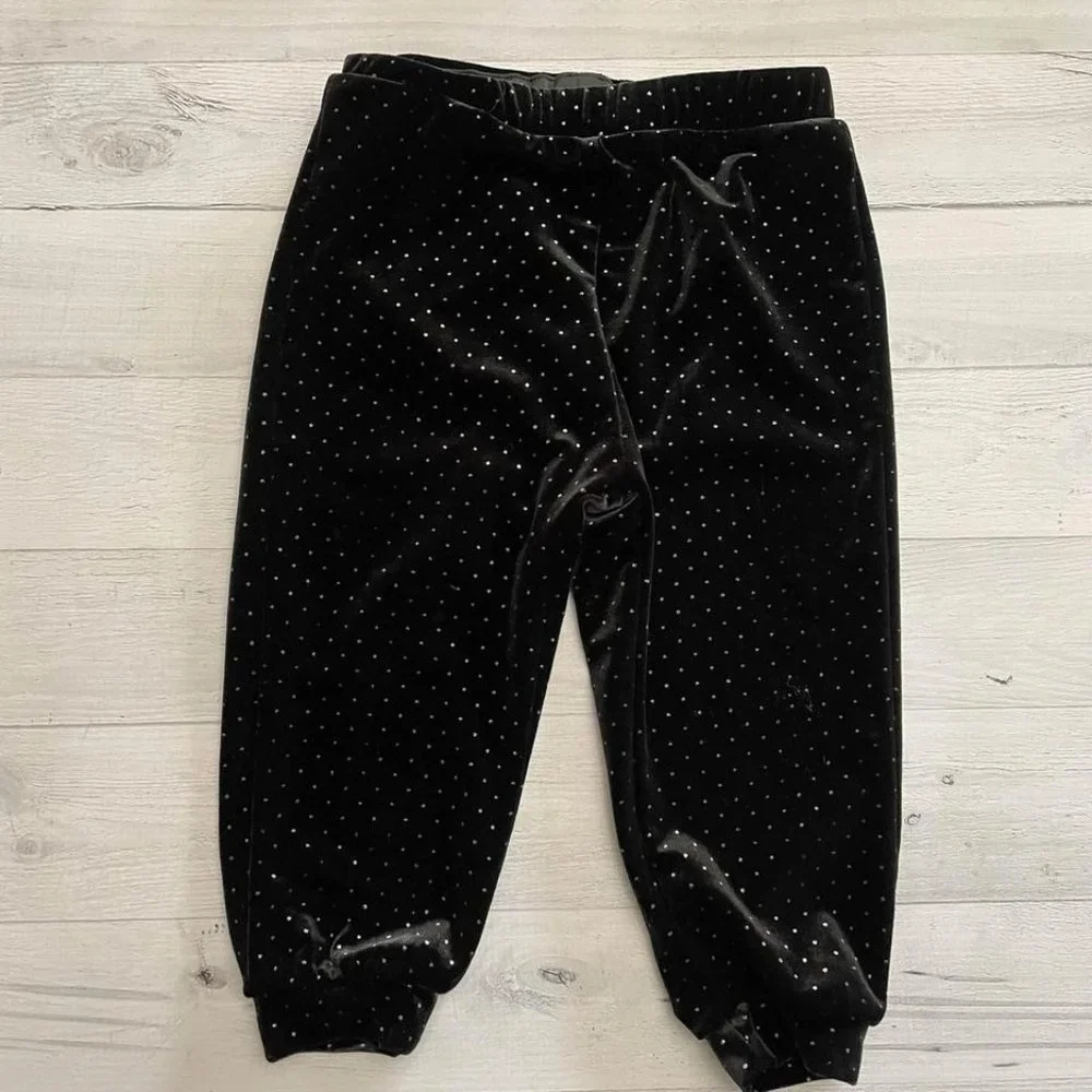 habitual baby girl black‎ velour outfit 18 months